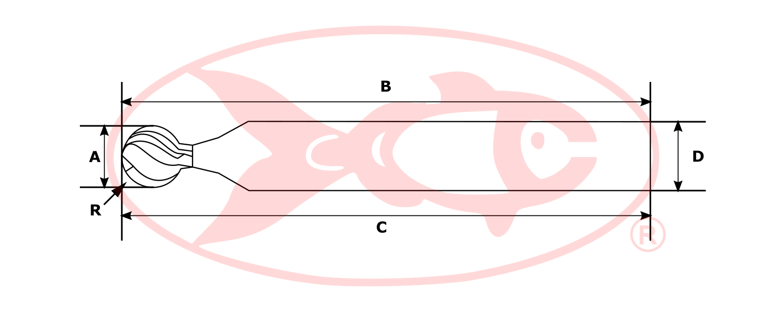 Ball End Mills with 3/4 Circle