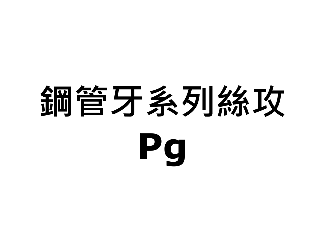 鋼管牙系列絲攻 Pg